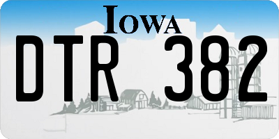IA license plate DTR382