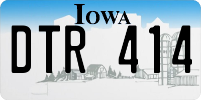 IA license plate DTR414