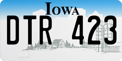 IA license plate DTR423