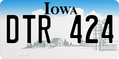 IA license plate DTR424