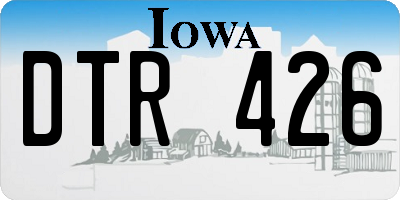 IA license plate DTR426