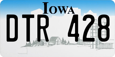 IA license plate DTR428