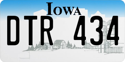 IA license plate DTR434