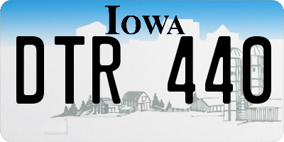 IA license plate DTR440
