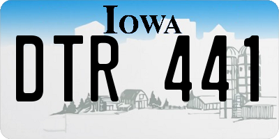 IA license plate DTR441