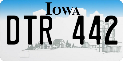 IA license plate DTR442