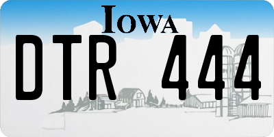 IA license plate DTR444