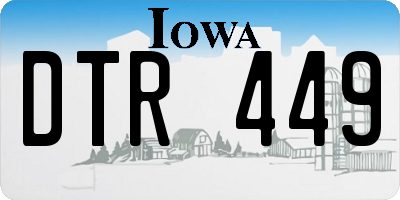 IA license plate DTR449