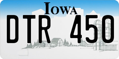 IA license plate DTR450