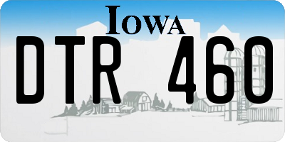 IA license plate DTR460