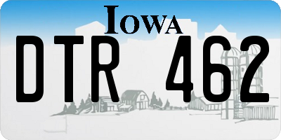 IA license plate DTR462
