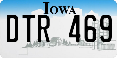 IA license plate DTR469