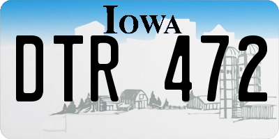 IA license plate DTR472