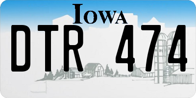 IA license plate DTR474