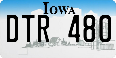 IA license plate DTR480