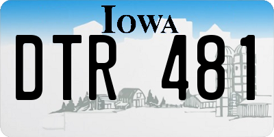 IA license plate DTR481