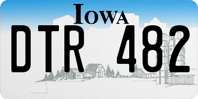 IA license plate DTR482