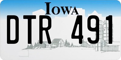 IA license plate DTR491