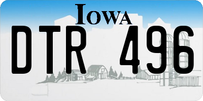 IA license plate DTR496