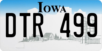 IA license plate DTR499