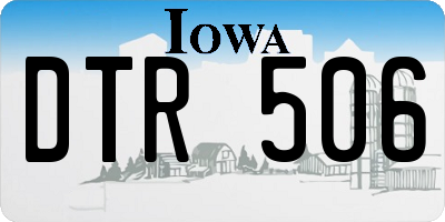 IA license plate DTR506