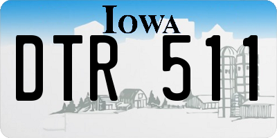 IA license plate DTR511