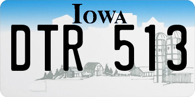 IA license plate DTR513