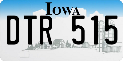 IA license plate DTR515