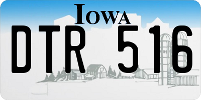 IA license plate DTR516