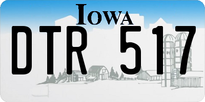 IA license plate DTR517