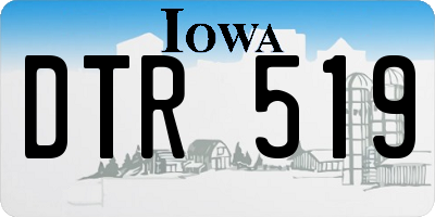 IA license plate DTR519