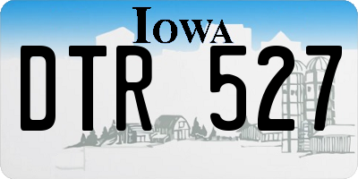IA license plate DTR527