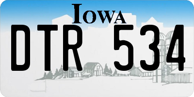 IA license plate DTR534