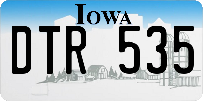 IA license plate DTR535