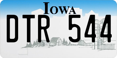 IA license plate DTR544