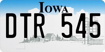 IA license plate DTR545