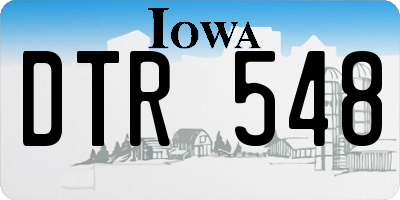 IA license plate DTR548