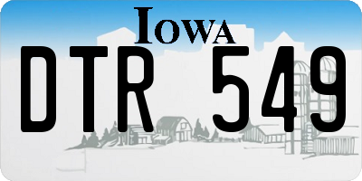 IA license plate DTR549