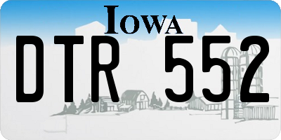 IA license plate DTR552
