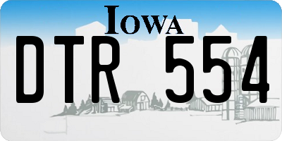 IA license plate DTR554
