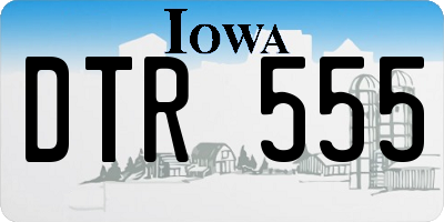 IA license plate DTR555