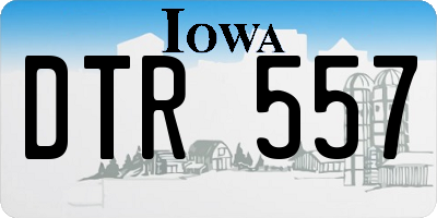 IA license plate DTR557
