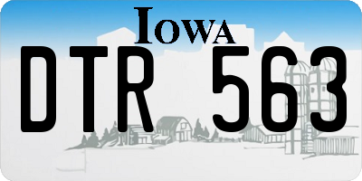 IA license plate DTR563