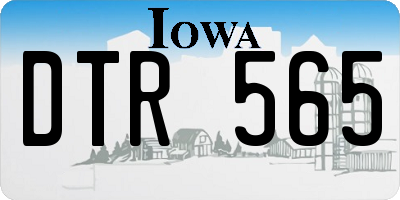 IA license plate DTR565