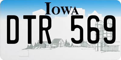 IA license plate DTR569