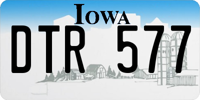 IA license plate DTR577