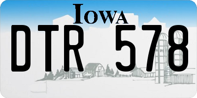 IA license plate DTR578