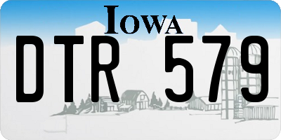 IA license plate DTR579
