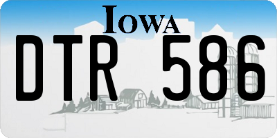 IA license plate DTR586