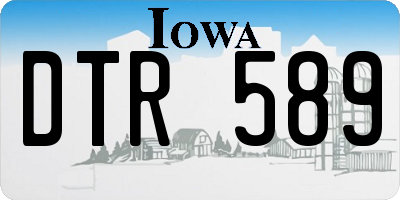 IA license plate DTR589